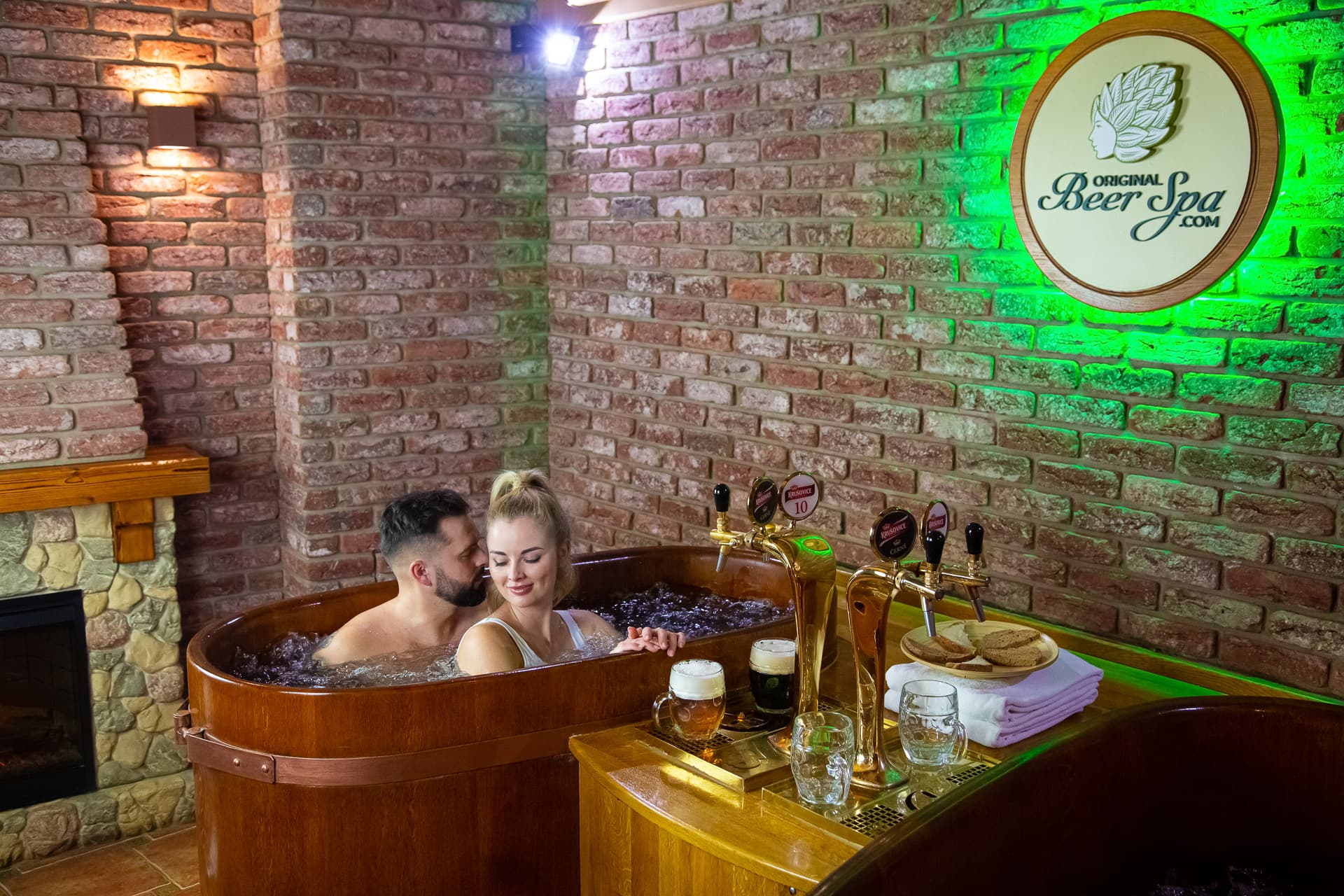 Beer Spa Prague - straw bed relaxation